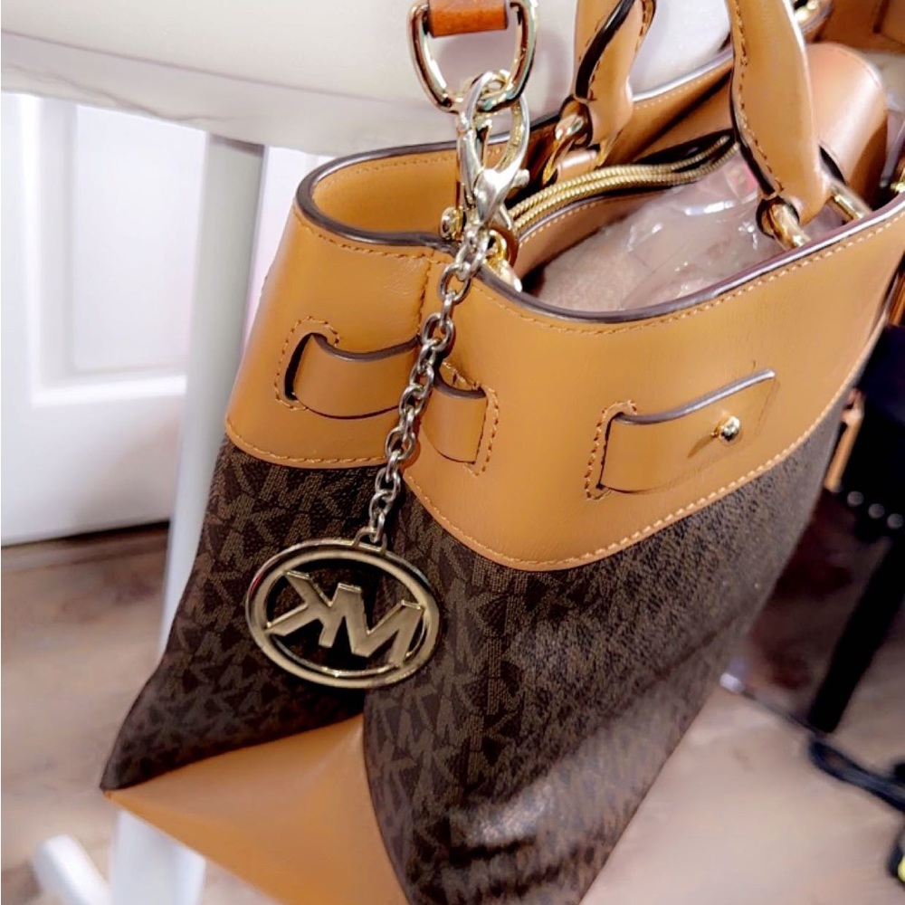 Michael Kors Bags Michael Michael Kors  Mid Satchel Brown